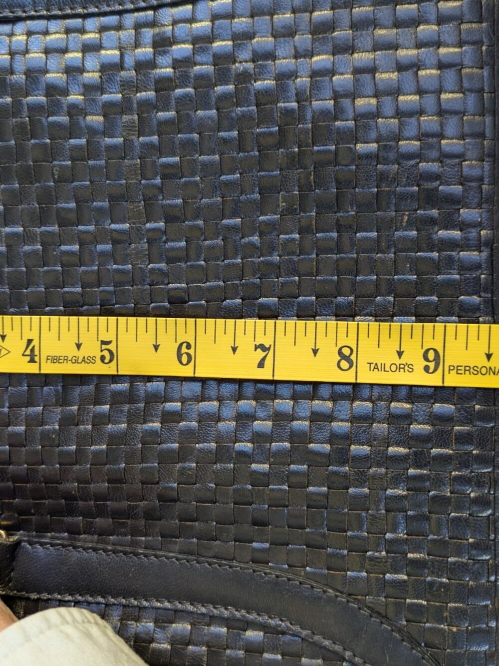 Authentic VTG Fendi Black Woven Leather Bag FF Logo 1970/80s Project Piece. - Picture 11 of 12